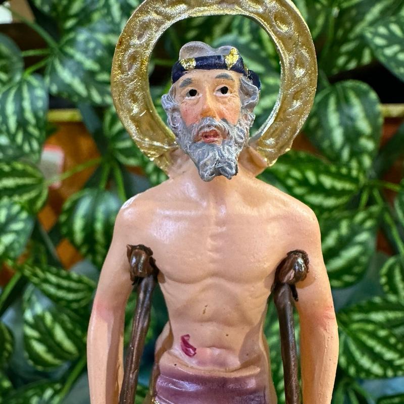 San Lazaro Statue 5 Inch - Small Religious Ornament Table Decor