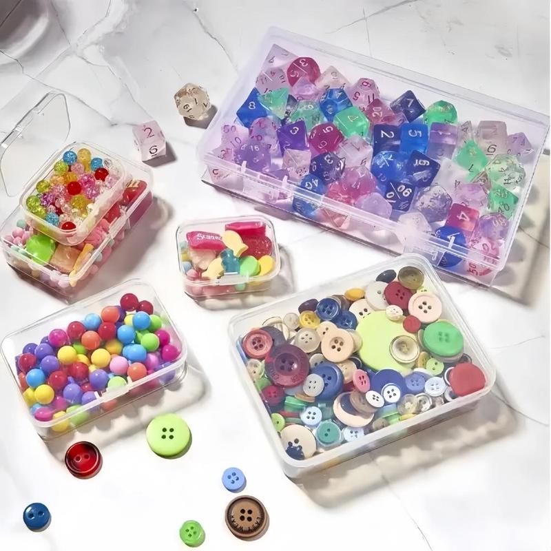 Clear Mixed Size Storage Box, 24pcs set Transparent Storage Box with Lid, Home Organizer for Jewelry, Beads, Crafts, Office Supplies and Games