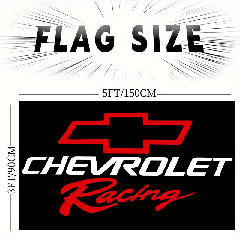 Chevrolet Racing Chevy Flag 3x5ft Single-Sided Print With Grommets