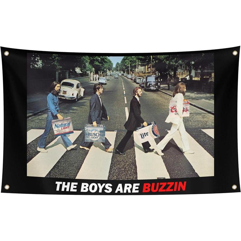 The Boys Are Buzzin' Flag  Party Boyhood funny game social life chill vibe 3x5ft flag Indoor and Outdoor Decoration, One Sided, 4 Brass Grommets, Travel, Events, Festivals