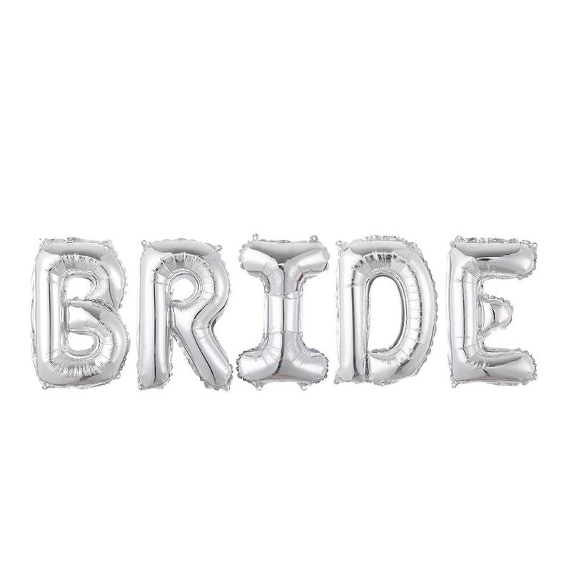 Bride Letter Shaped Balloon, 1 Set 32 Inch Wedding Decoration Balloon, Party Balloon for Wedding Bridal Shower