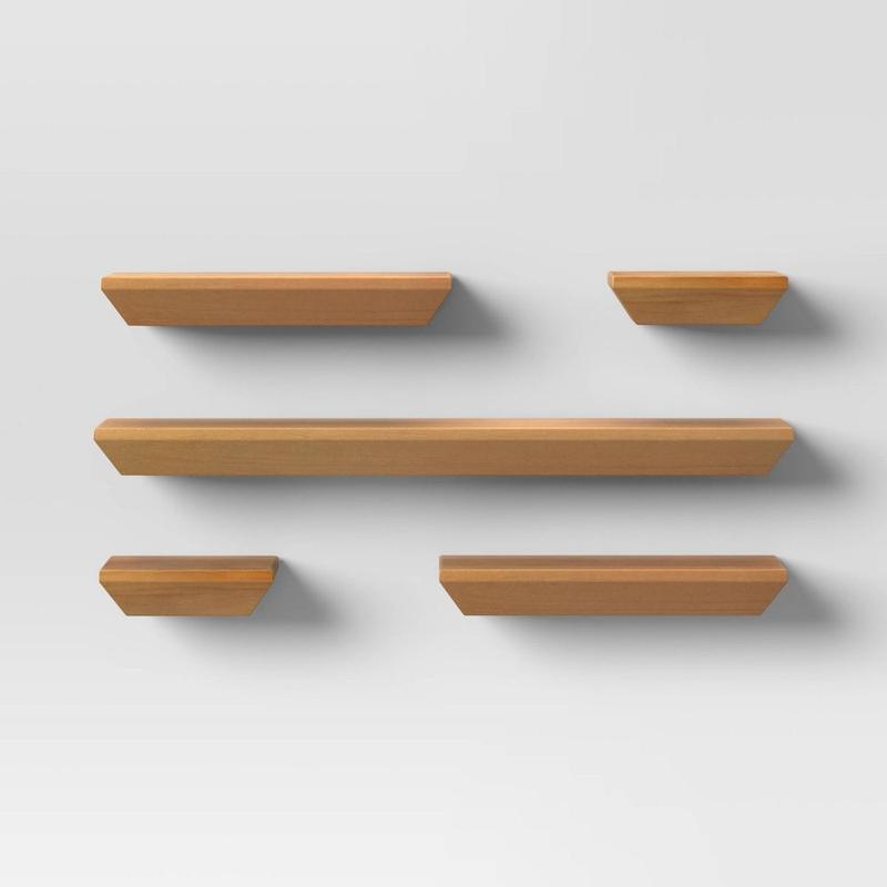 5pc Wedge Shelves Natural - Threshold