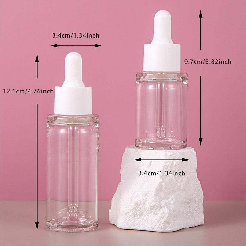 Multi-size Transparent Essential Oil Dropper Bottle, 1 Count Dropper Bottle, Dropper Travel Dispenser Bottle for Serum Skin Care Products