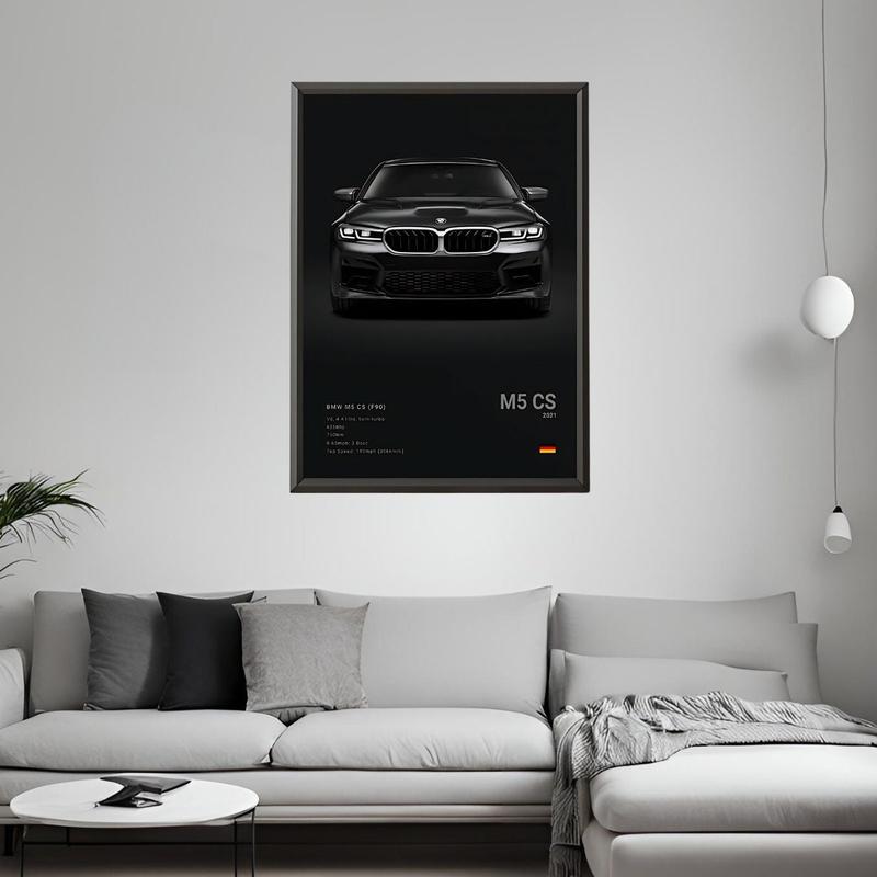 Famous Cars BMW M5 CS | Wall Art Print Poster | Decorative Mural | Modern Home Decor | Birthday Gift | Unframed