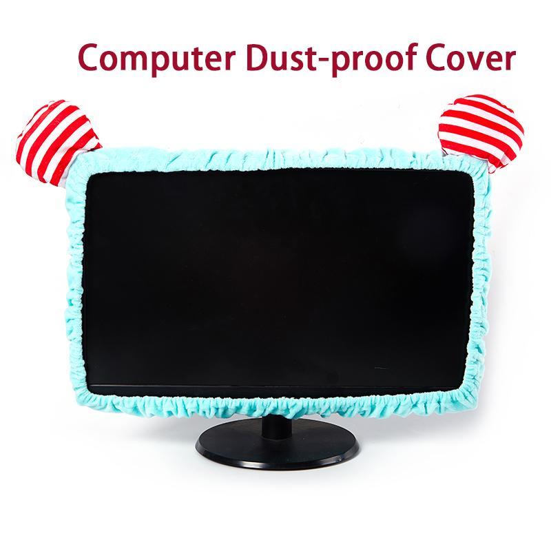 Cute Computer Dust-proof Cover, 1 Count Bowknot Decor Computer Dust-proof Cover, Computer Protector Cover for Home Office