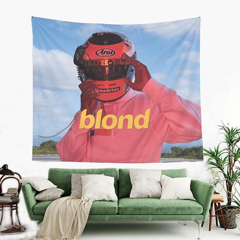 Frank Ocean Blond Album Tapestry Racing Tapestry Wall Hanging Poster Art for Bedroom Living Room College Dorm Decor (60 x 51 in)