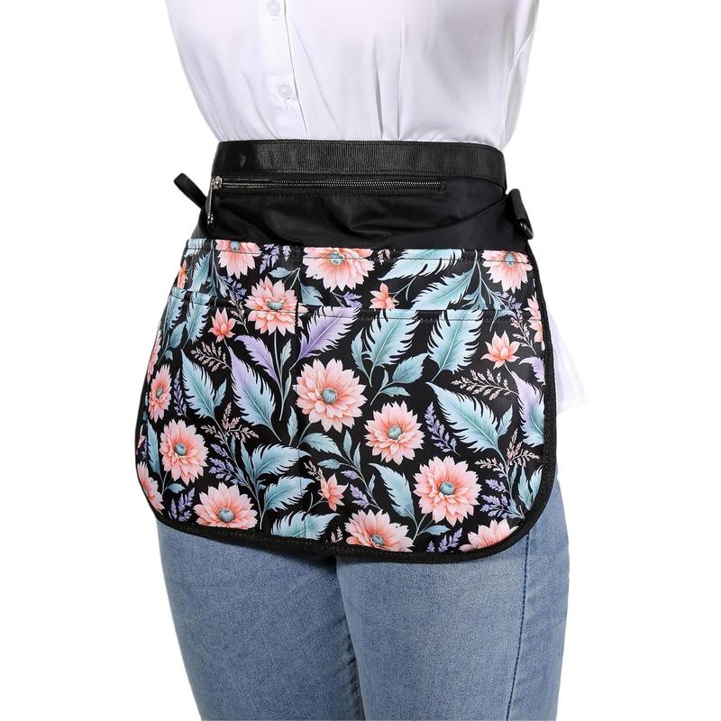 Server Apron for Women with 5 Pockets,Quickly Put on and Take off Waitress Aprons,Work Apron for Bartender Barista