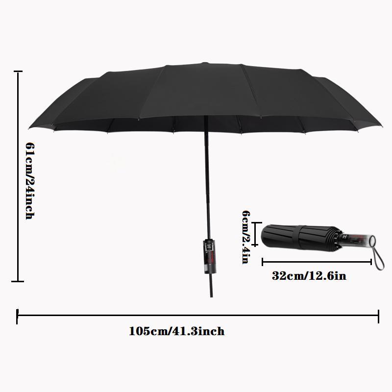 Automatic Folding Umbrella, 1 Count Portable Windproof Umbrella, Business Umbrella for Men & Women, Umbrella for Outdoor Activities