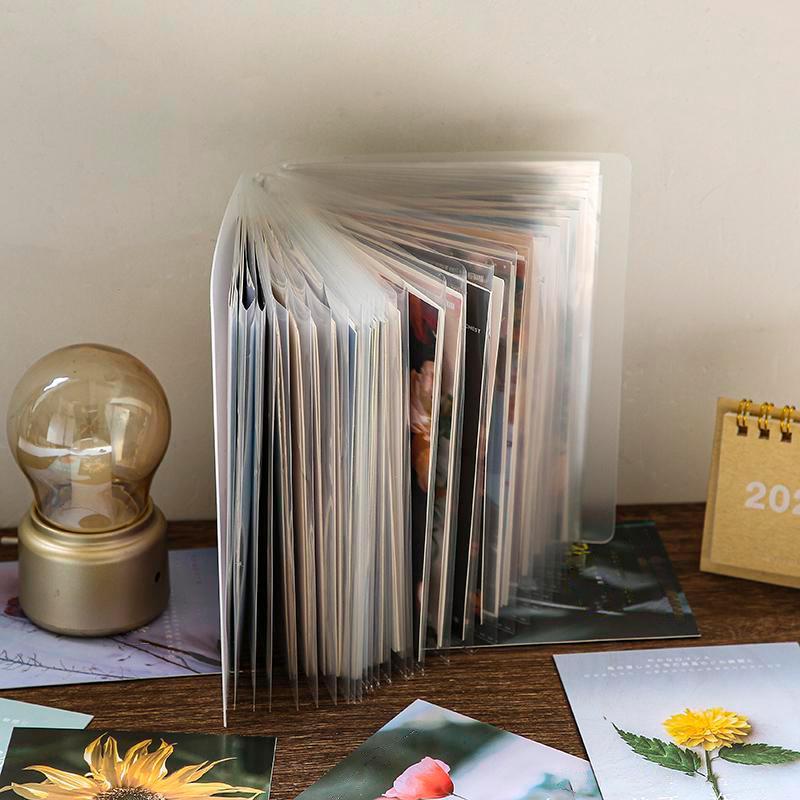 Transparent Pocket Album Storage Book, 1 Count A6 Photo Organizer, 40 Pages Plastic Photo Holder for Home