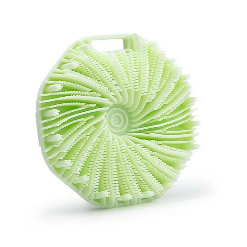 Silicone Body Scrubber for Men & Women, Exfoliating Scrubber in Shower, Gentle & Effective Bathroom Silicone Loofah with Anti-slippery Handles for All Skin Types (1pcs) Brush Hanging Accessories Hangable