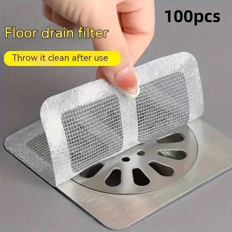 Disposable Floor Drain Strainer, 100pcs Bathroom Hair Catcher Stopper, Drain Cover, Kitchen Sink Strainers