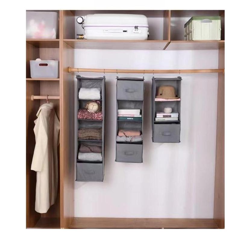 Hanging Wardrobe Storage Bag, 1 Count Foldable Hanging Storage Rack For Clothes, Handbags, Shoes