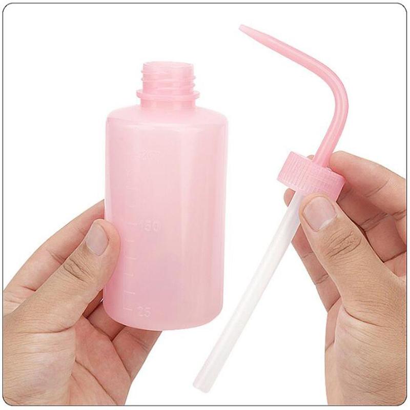 250ml Empty Bottle, 1 Count Wash Squeeze Bottle With Bent Nozzle For Eyelash Cleaning, Plant Watering Bottle For Indoor And Outdoor