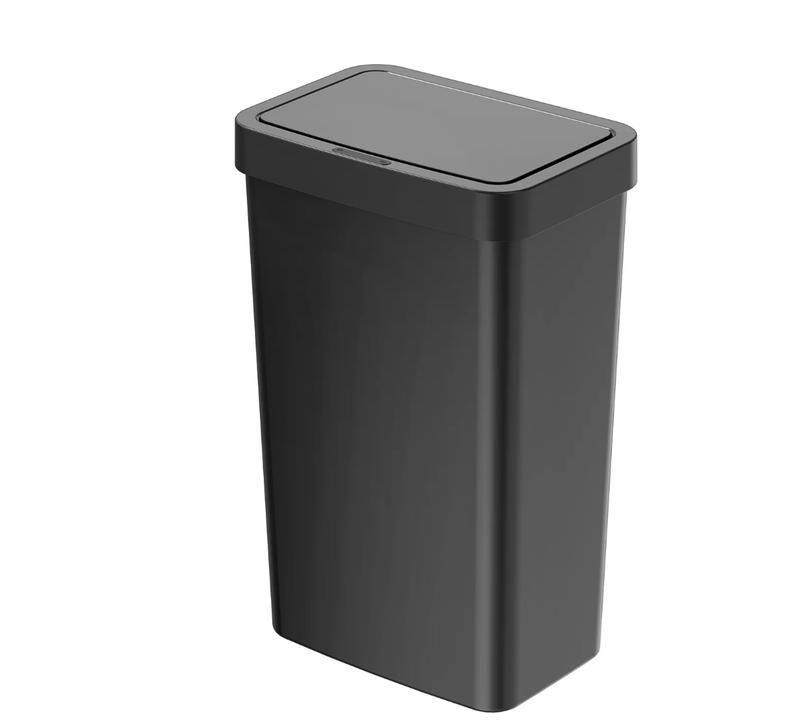 Mainstays 13.2 Gallon Kitchen Sensor Trash Can, Plastic Motion Sensor Kitchen Trash Can, Black