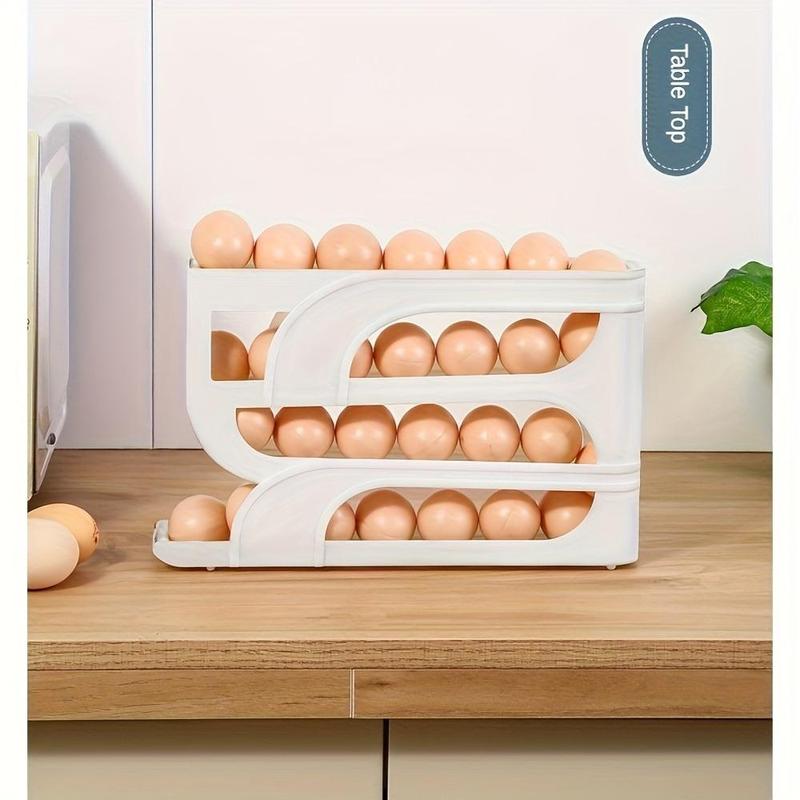 Clear Egg Storage Rack, Sliding Egg Holder, Refrigerator Egg Storage Tray, Egg Organizer, Household Kitchen Accessories