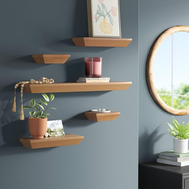 5pc Wedge Shelves Natural - Threshold