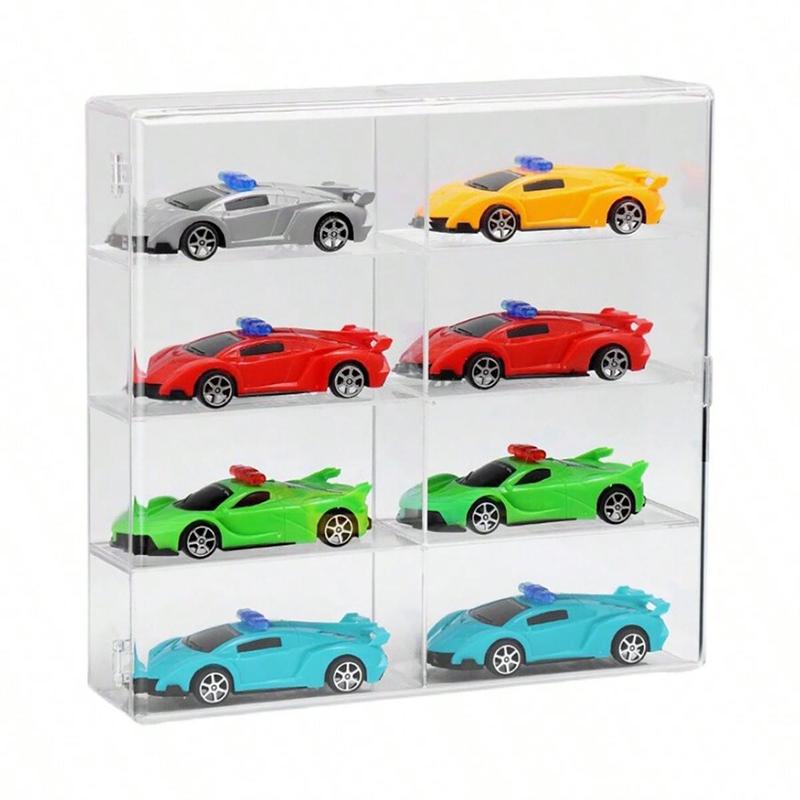 Clear Display Box, 1 4 Counts 4-layer Car Model Transparent Collection Box, Multi-purpose Decorative Storage Box for Home Office, Home Organizer