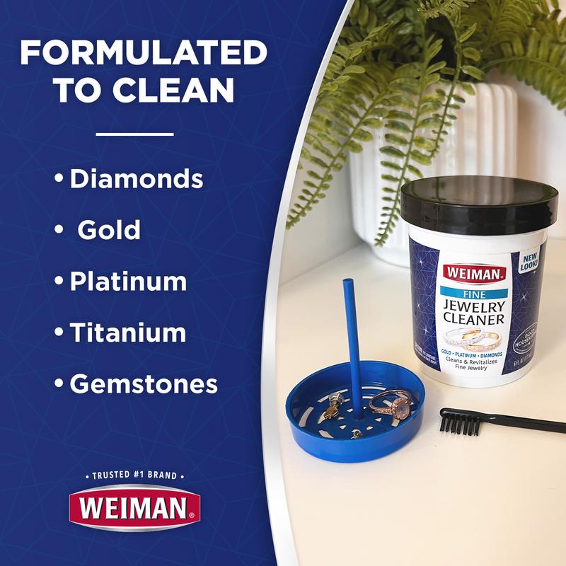 Weiman Fine Jewelry Cleaner Kit w  Polishing Cloth Cleaning Household - Gentle Formula