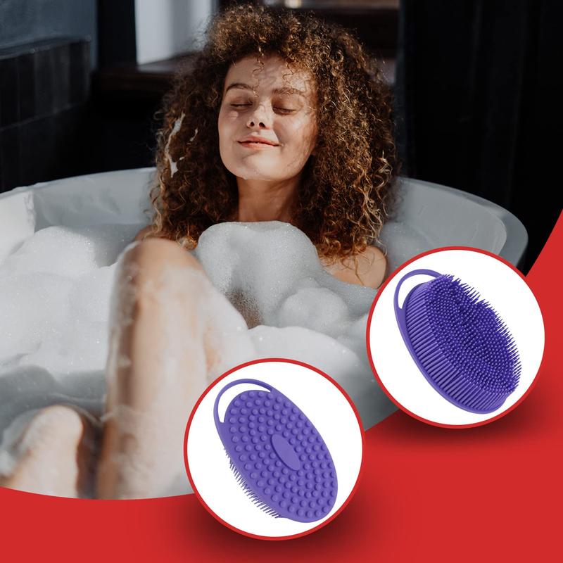 Silicone Body Scrubber, Silicone Loofah, Body Wash Scrubber, Body Scrub Brush, Body Scrubbers for Use in Shower Hanging Bath