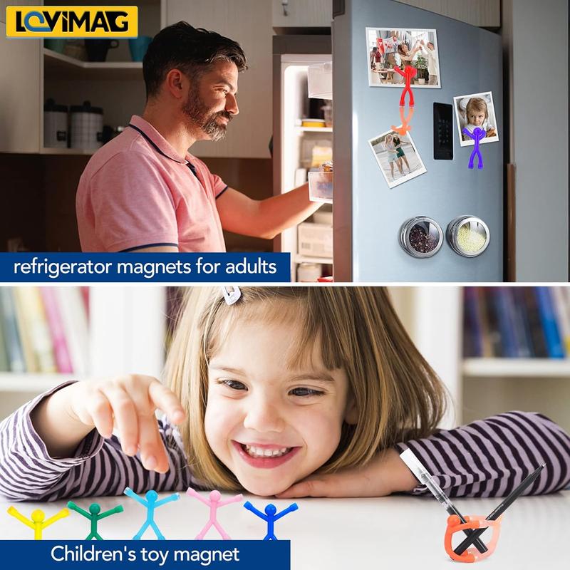 LOVIMAG 10Pcs Fridge Magnets Men, Cute Refrigerator Magnet Man,Fun Magnetic Toys Humanoid Magnet Toys for Kids,Colorful Magnetic People Magnets Adults for Locker, Office,Whiteboard Decorative LOVIMAG