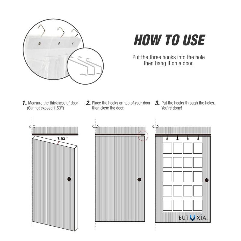 Over the Door Shoe Organizer [White Clear]