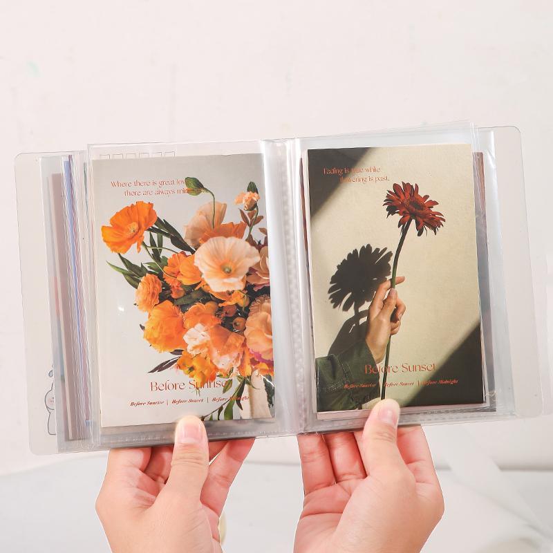 Transparent Pocket Album Storage Book, 1 Count A6 Photo Organizer, 40 Pages Plastic Photo Holder for Home