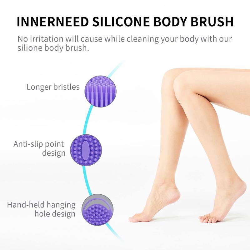 Silicone Body Scrubber, Silicone Loofah, Body Wash Scrubber, Body Scrub Brush, Body Scrubbers for Use in Shower Hanging Bath