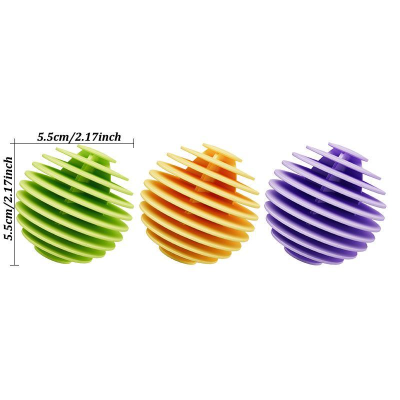 Reusable Magic Laundry Ball, 3 Counts Soft Anti-winding Clothes Cleaning Tool, Household Washing Machine Clothes Dryer Ball