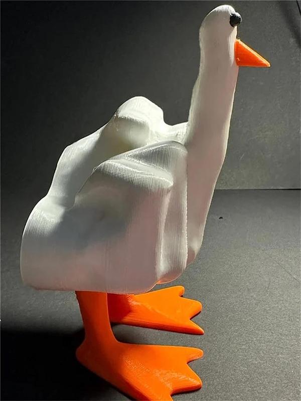 Funny Little Duck Resin Ornament - Cute Animal Design Figurine for Home Decor and Gift