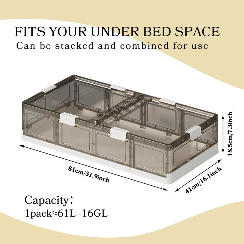 NLDD's Underbed Storage Solution: Rolling Containers with Lids, Stackable & Foldable - Waterproof, Dustproof Boxes for Clothes & Shoes Organiser