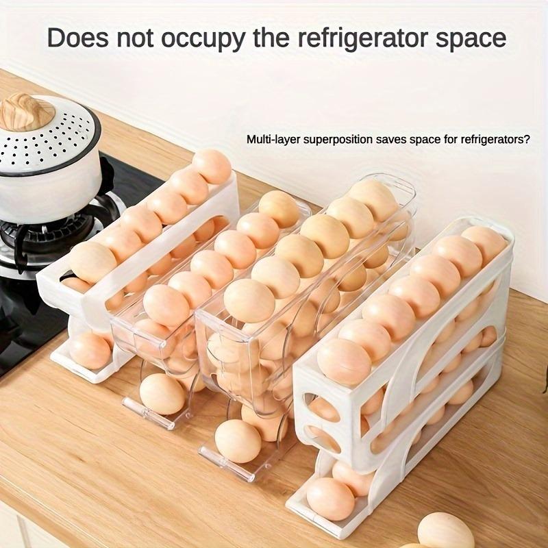 Clear Egg Storage Rack, Sliding Egg Holder, Refrigerator Egg Storage Tray, Egg Organizer, Household Kitchen Accessories