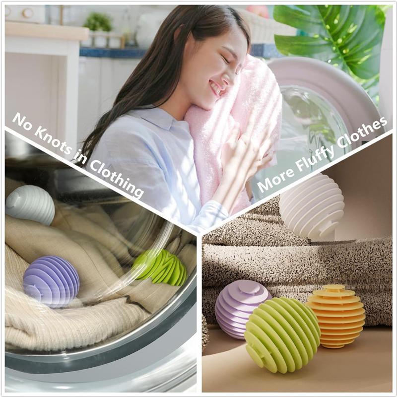 Reusable Magic Laundry Ball, 3 Counts Soft Anti-winding Clothes Cleaning Tool, Household Washing Machine Clothes Dryer Ball