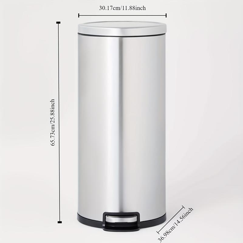 1 pcs 30L Round Step Trash Can