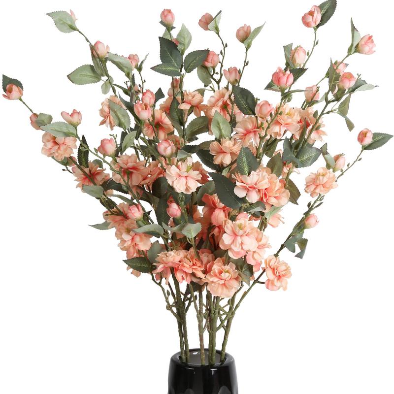 6 Pieces Silk Camellia Artificial Flower, 35.43in Long Stems Silk Blossom Flowers Branches for Wedding,decorative flowers flower arrangement