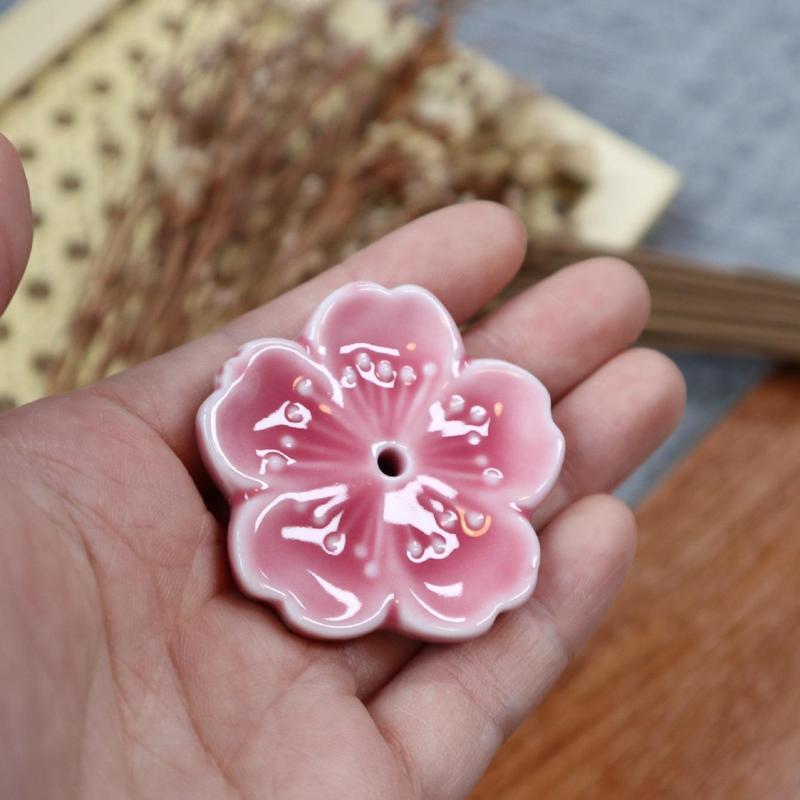 Ceramic Flower Design Incense Burner, Decorative Incense Holder For Home Decor, Room Decor, Home Decor, Spring Decor Ideas