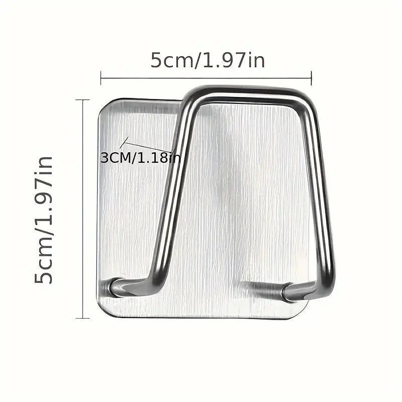 Stainless Steel Pot Lid Holder, 4 Counts Wall Mounted Pot Lid Storage Rack, Multifunctional Storage Holder for Kitchen, Home Organizer