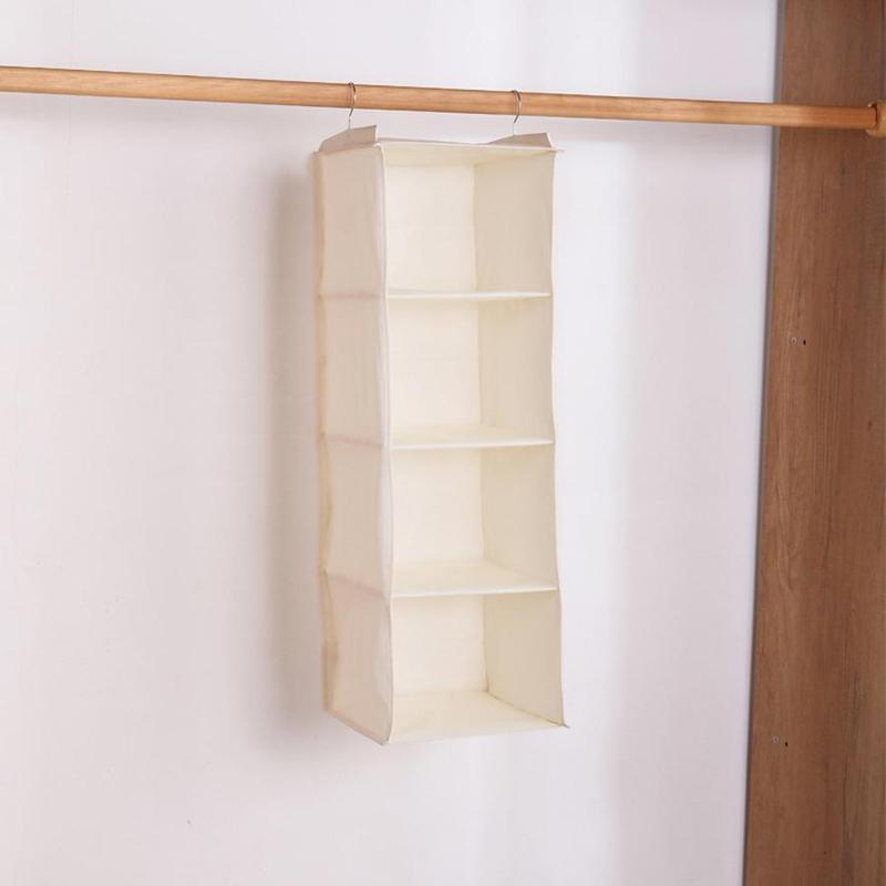 Hanging Wardrobe Storage Bag, 1 Count Foldable Hanging Storage Rack For Clothes, Handbags, Shoes