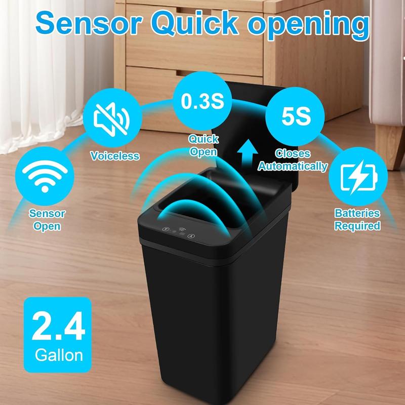 Touchless Automatic Motion Sensor Trash Can with Lid for Kitchen, Bathroom, Office, Bedroom