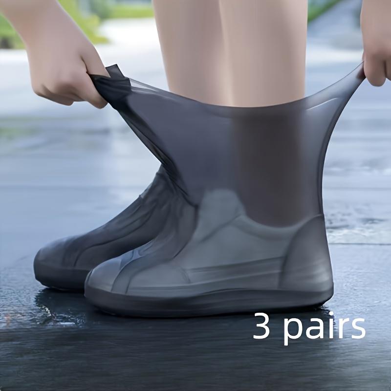 3 Pairs Of Waterproof And Reusable Latex Rain Boot Covers, High-Quality, Fashionable And Non-Slip, Suitable For All Weather