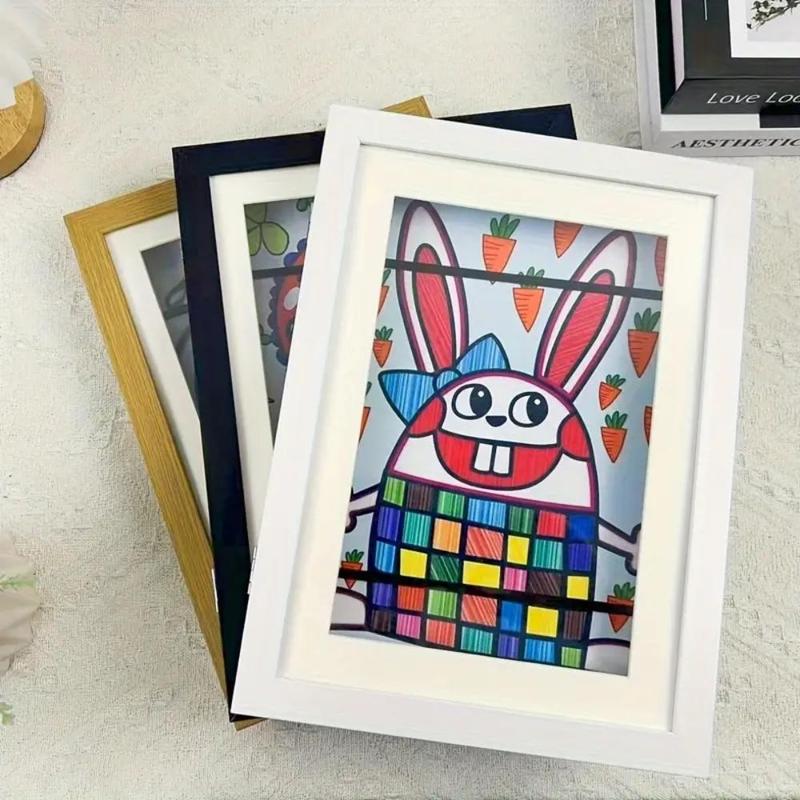 Children's Artwork Frame, 1 Count Wall Mounted Artwork Display Frame, Artwork Display Frame for 3D Art, Handicrafts, Children's Painting, Home Decor