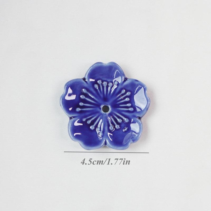 Ceramic Flower Design Incense Burner, Decorative Incense Holder For Home Decor, Room Decor, Home Decor, Spring Decor Ideas