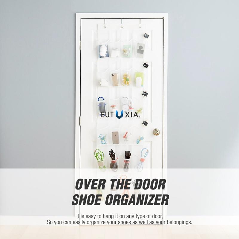 Over the Door Shoe Organizer [White Clear]