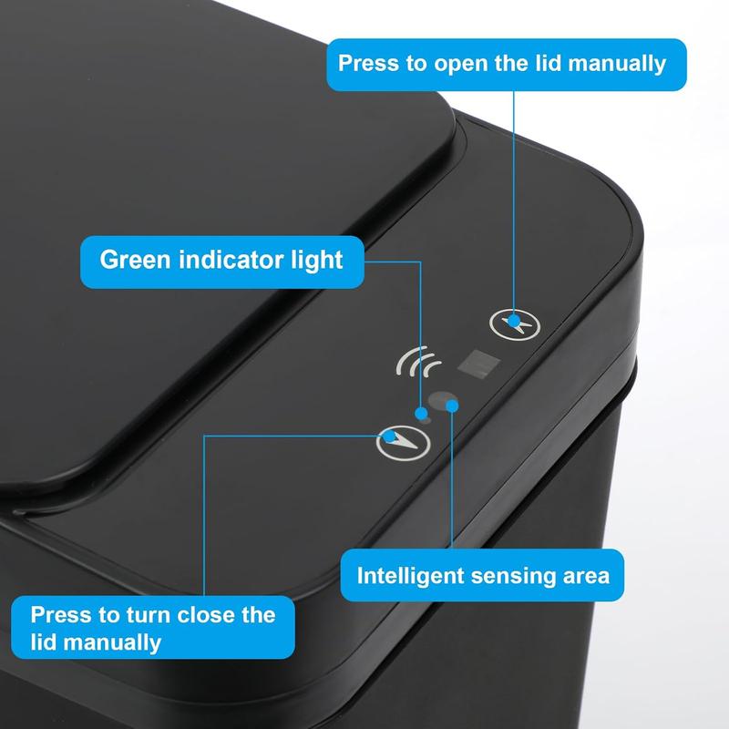 Touchless Automatic Motion Sensor Trash Can with Lid for Kitchen, Bathroom, Office, Bedroom