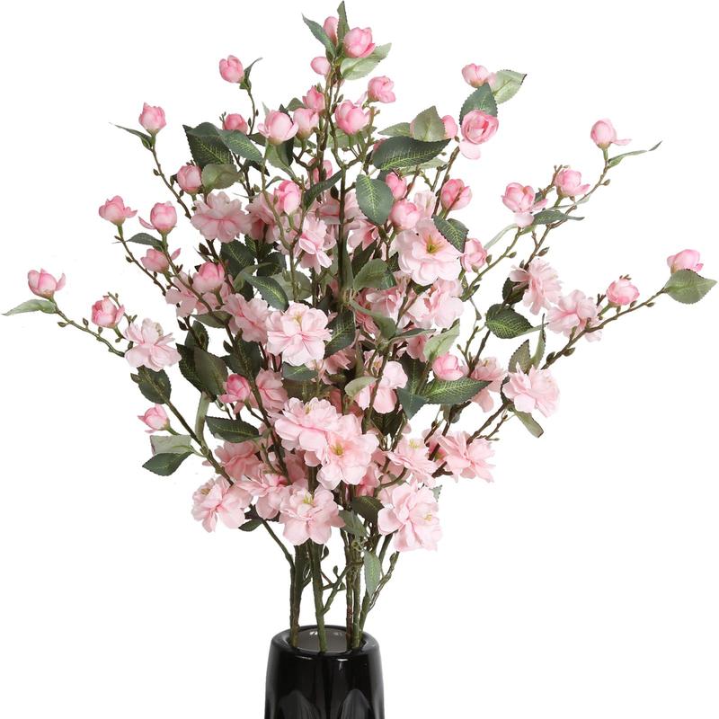 6 Pieces Silk Camellia Artificial Flower, 35.43in Long Stems Silk Blossom Flowers Branches for Wedding,decorative flowers flower arrangement