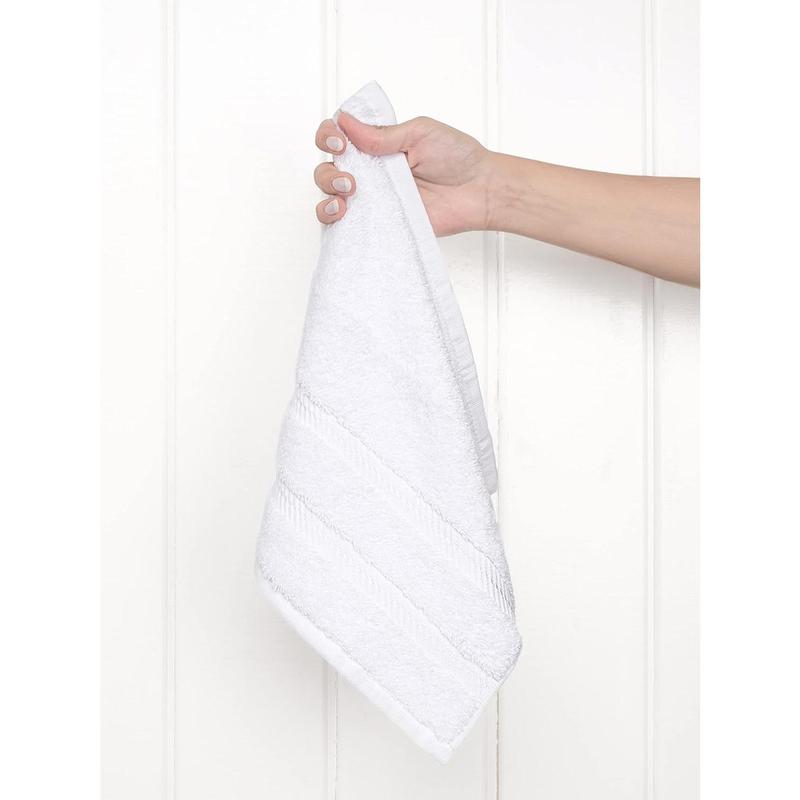 Luxury Hand Towels for Bathroom,  Cotton Turkish 4  count  Hand Towel Set, 600 GSM Hand Face Towels for Kitchen, White Hand Towels