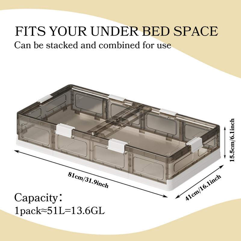 NLDD's Underbed Storage Solution: Rolling Containers with Lids, Stackable & Foldable - Waterproof, Dustproof Boxes for Clothes & Shoes Organiser