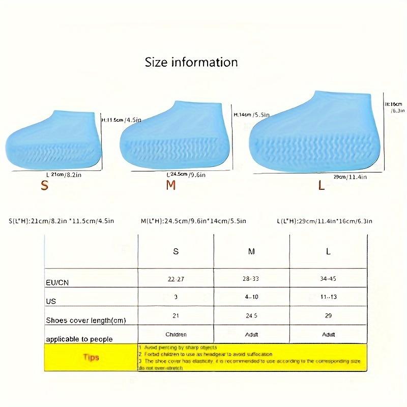 3 Pairs Of Waterproof And Reusable Latex Rain Boot Covers, High-Quality, Fashionable And Non-Slip, Suitable For All Weather