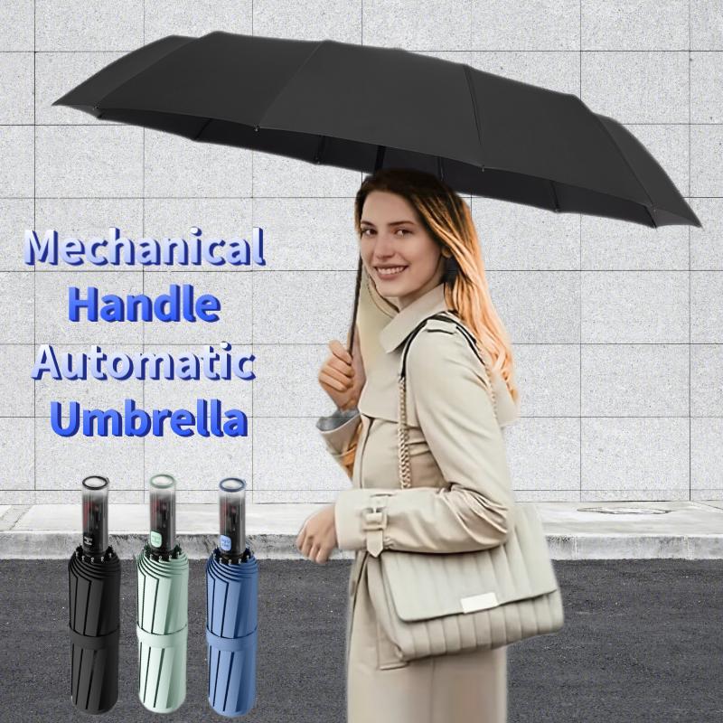 Automatic Folding Umbrella, 1 Count Portable Windproof Umbrella, Business Umbrella for Men & Women, Umbrella for Outdoor Activities