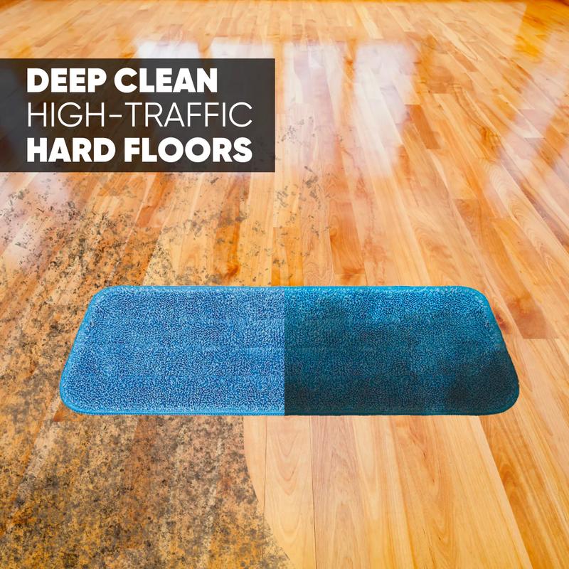 Cinch Microfiber Mop for Hardwood, Tile, Vinyl & Smooth Floors | 2 Wet Pads Included | Reusable Mopping Heads | Lightweight Flat Mop