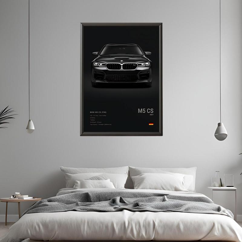 Famous Cars BMW M5 CS | Wall Art Print Poster | Decorative Mural | Modern Home Decor | Birthday Gift | Unframed